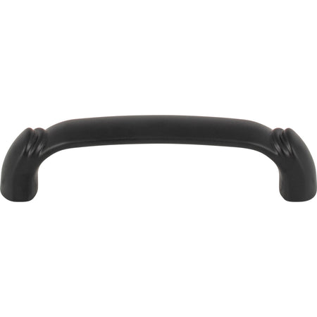 Top Knobs TK1031BLK: 3-3/4" cc Pomander D-Handle Cabinet Pull - Flat Black