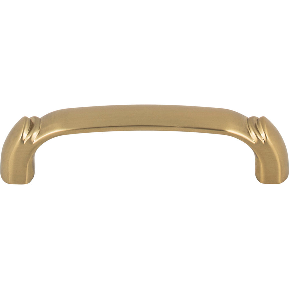 Top Knobs TK1031HB: 3-3/4" cc Pomander D-Handle Cabinet Pull - Honey Bronze