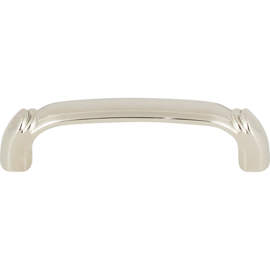 Top Knobs TK1031PN: 3-3/4" cc Pomander D-Handle Cabinet Pull - Polished Nickel