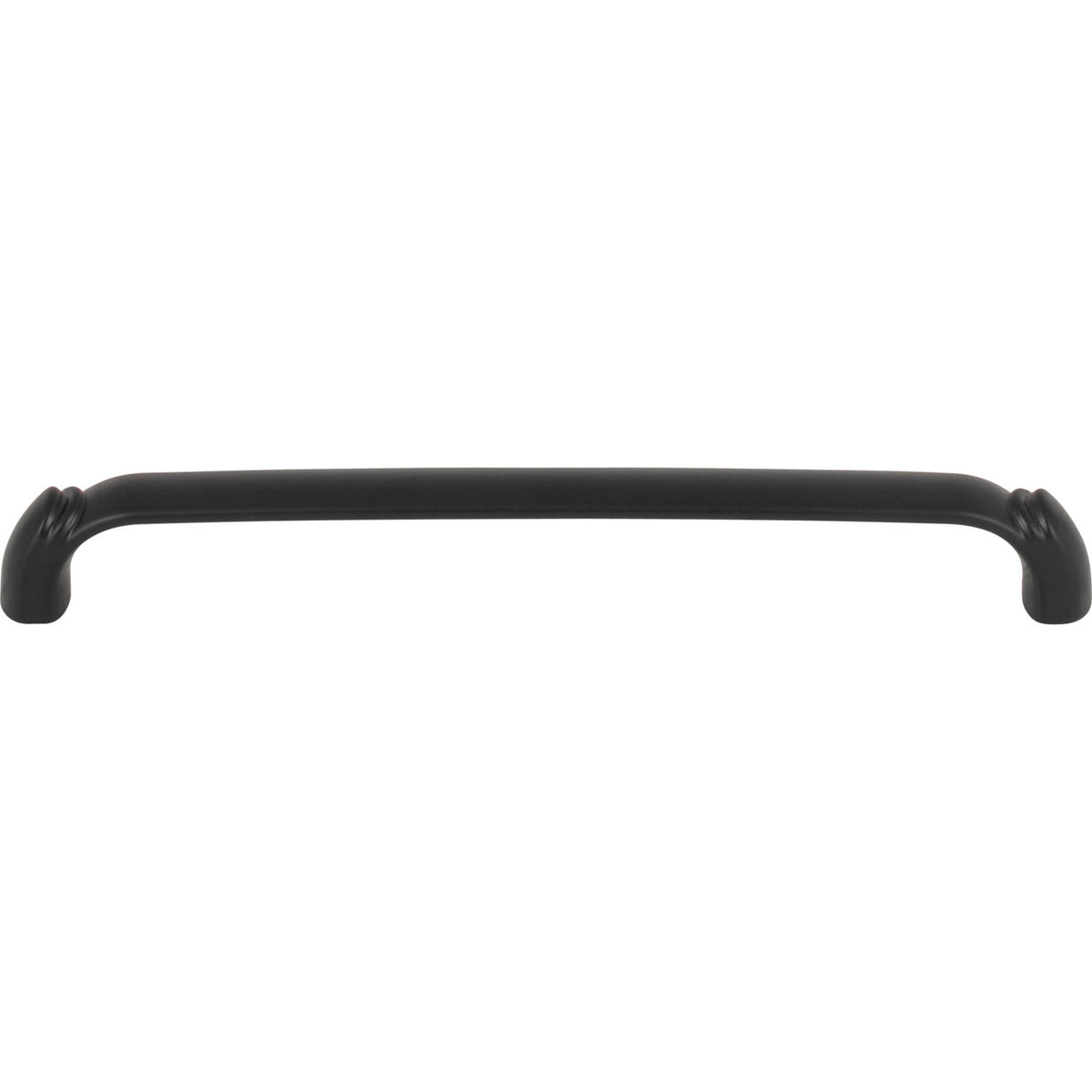 Top Knobs TK1034BLK: 7-9/16" cc Pomander D-Handle Cabinet Pull - Flat Black