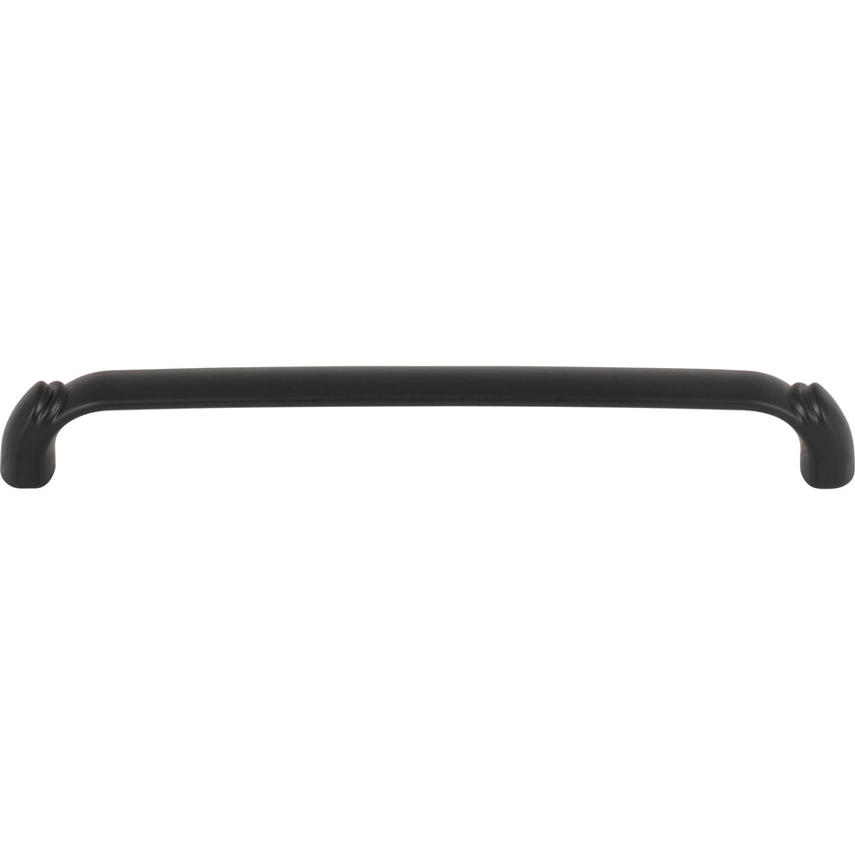 Top Knobs TK1034BLK: 7-9/16" cc Pomander D-Handle Cabinet Pull - Flat Black