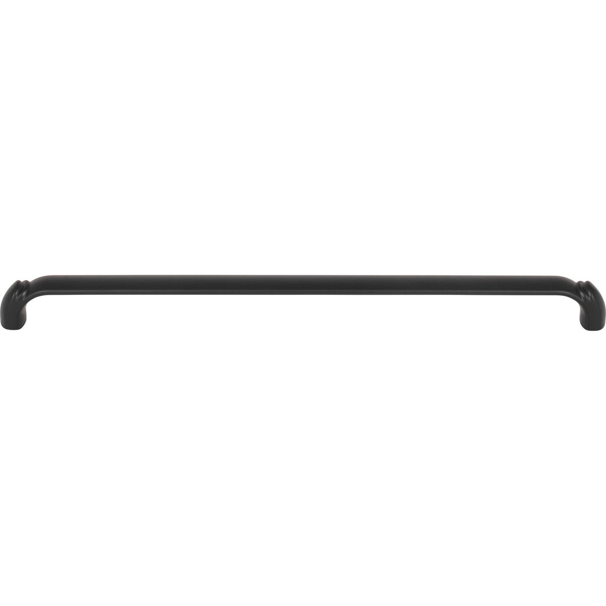 Top Knobs TK1036BLK: 12" cc Pomander D-Handle Cabinet Pull - Flat Black