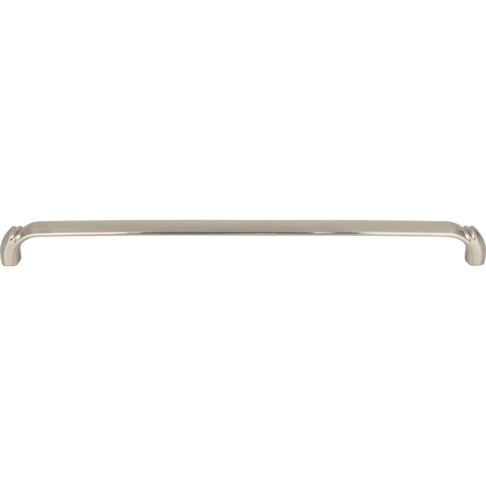 Top Knobs TK1036BSN: 12" cc Pomander D-Handle Cabinet Pull - Brushed Satin Nickel