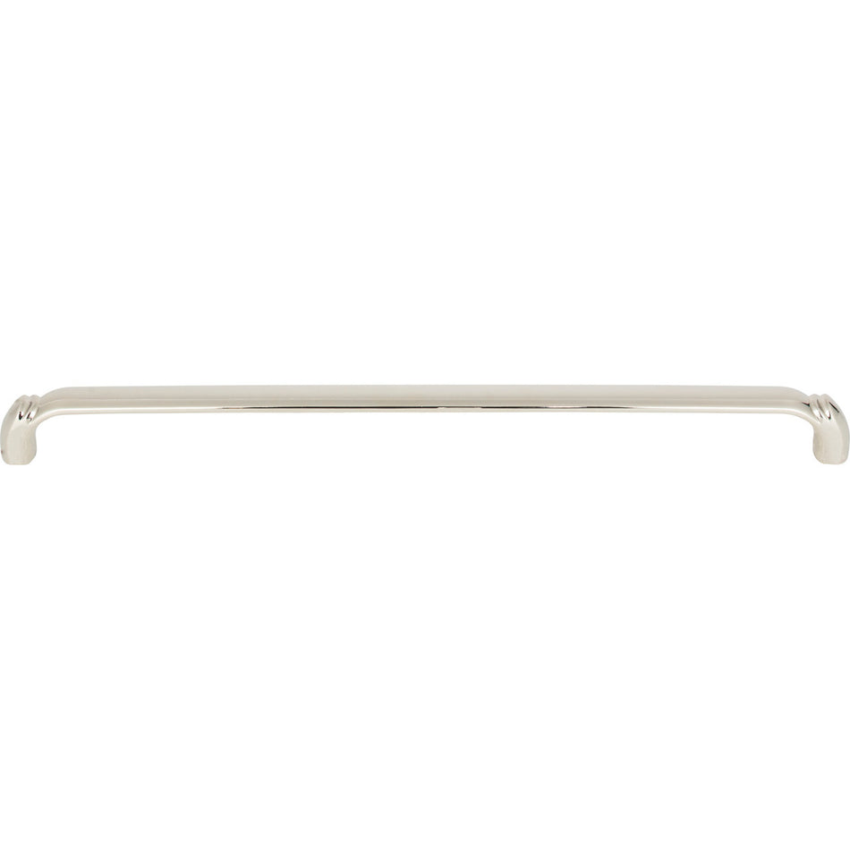 Top Knobs TK1036PN: 12" cc Pomander D-Handle Cabinet Pull - Polished Nickel