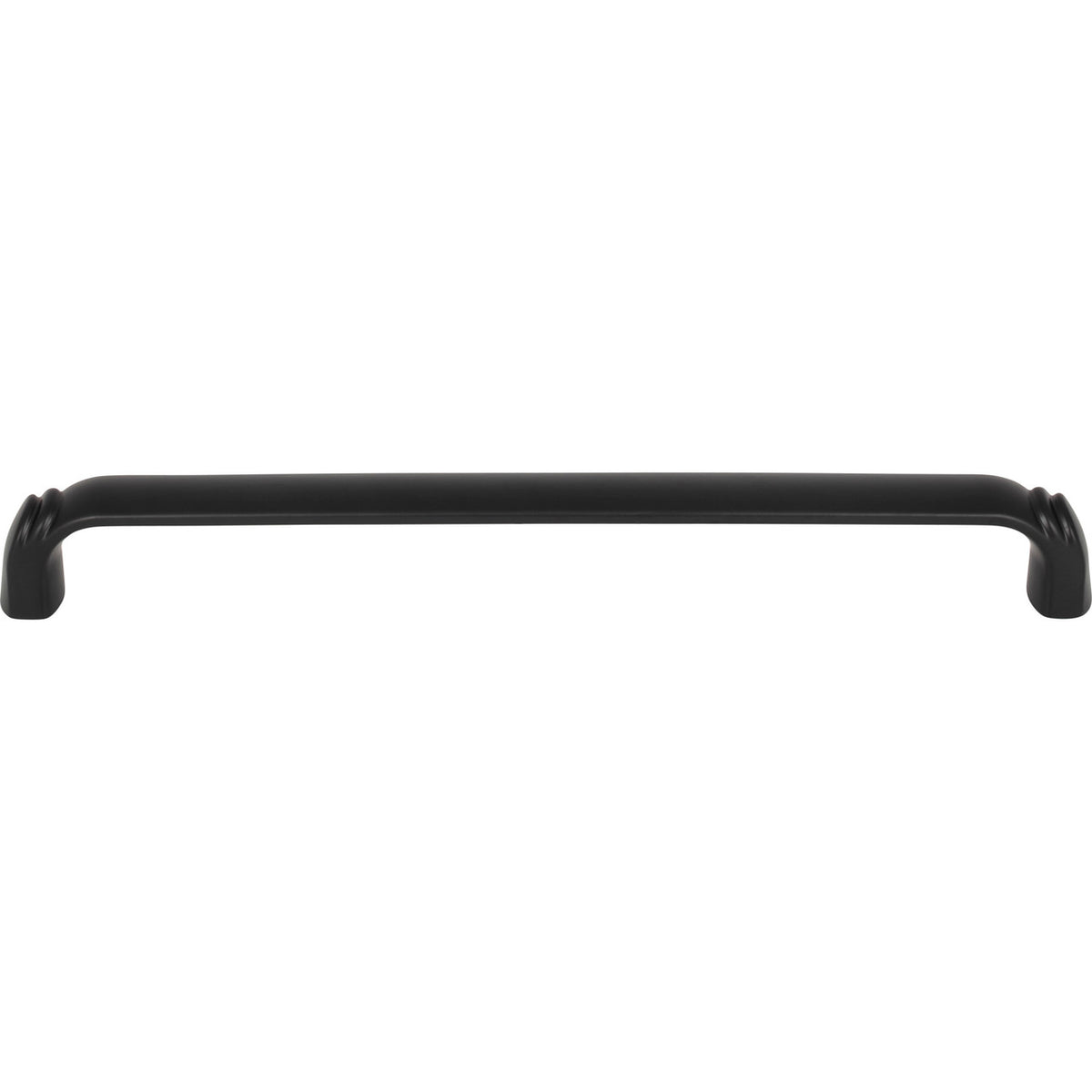Top Knobs TK1037BLK: 12" cc Pomander D-Handle Appliance Pull - Flat Black