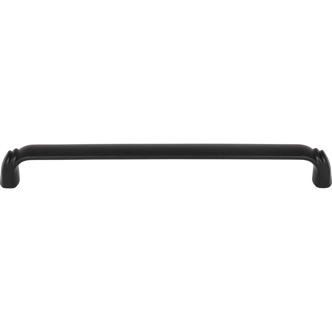Top Knobs TK1037BLK: 12" cc Pomander D-Handle Appliance Pull - Flat Black