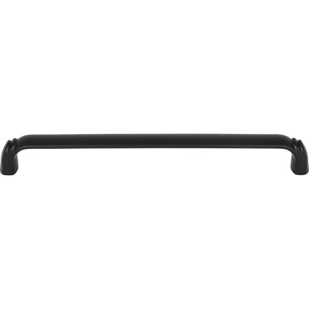 Top Knobs TK1037BLK: 12" cc Pomander D-Handle Appliance Pull - Flat Black