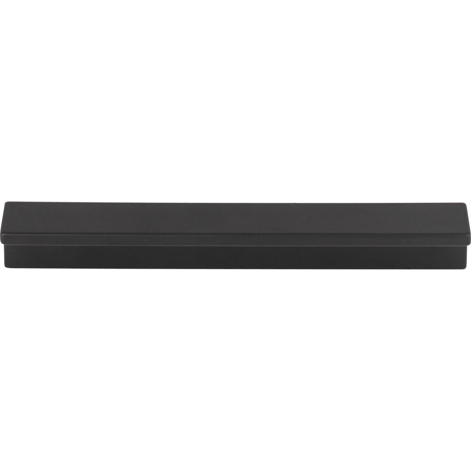 Top Knobs TK1042BLK: 5-1/16" cc Minetta Tab Cabinet Pull - Flat Black