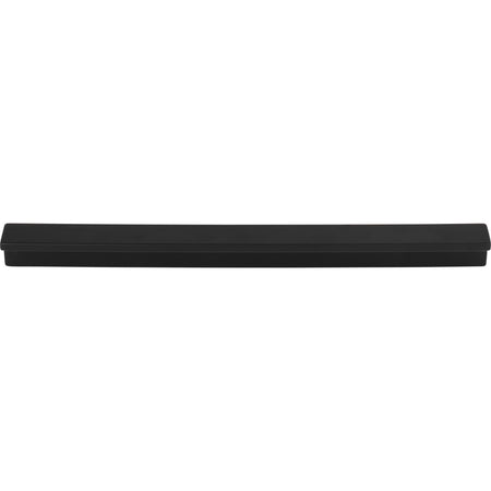 Top Knobs TK1045BLK: 8-13/16" cc Minetta Tab Cabinet Pull - Flat Black