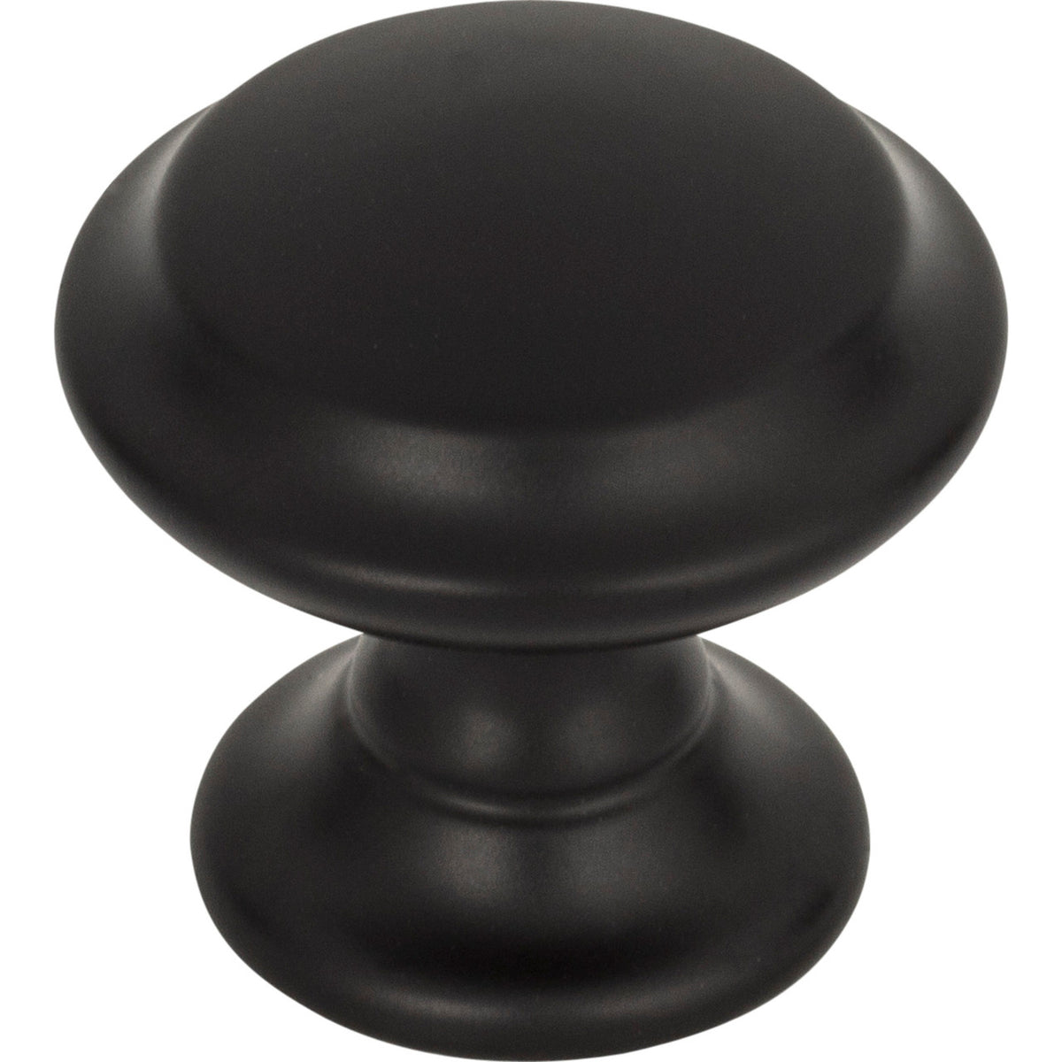 Top Knobs TK1050BLK: 1-1/4" Barrow Round Cabinet Knob - Flat Black