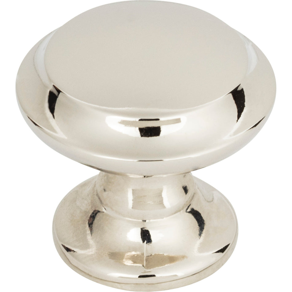 Top Knobs TK1050PN: 1-1/4" Barrow Round Cabinet Knob - Polished Nickel