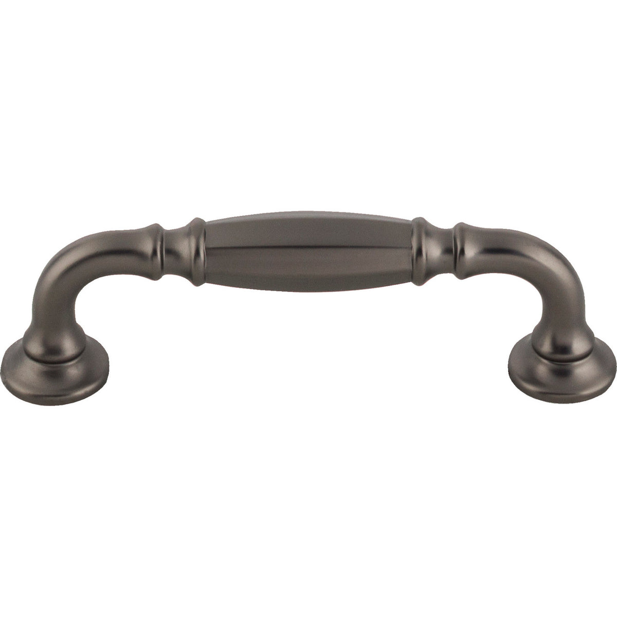 Top Knobs TK1051AG: 3-3/4" cc Barrow D-Handle Cabinet Pull - Ash Gray