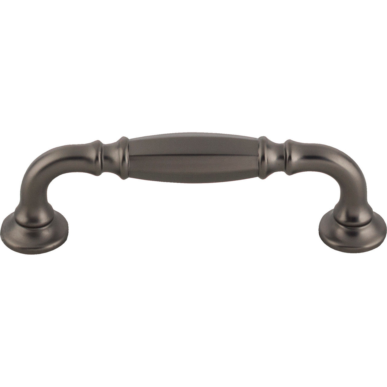 Top Knobs TK1051AG: 3-3/4" cc Barrow D-Handle Cabinet Pull - Ash Gray