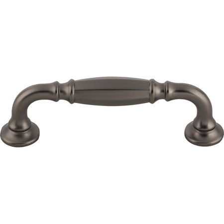 Top Knobs TK1051AG: 3-3/4" cc Barrow D-Handle Cabinet Pull - Ash Gray