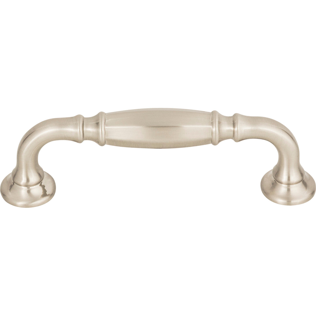 Top Knobs TK1051BSN: 3-3/4" cc Barrow D-Handle Cabinet Pull - Brushed Satin Nickel