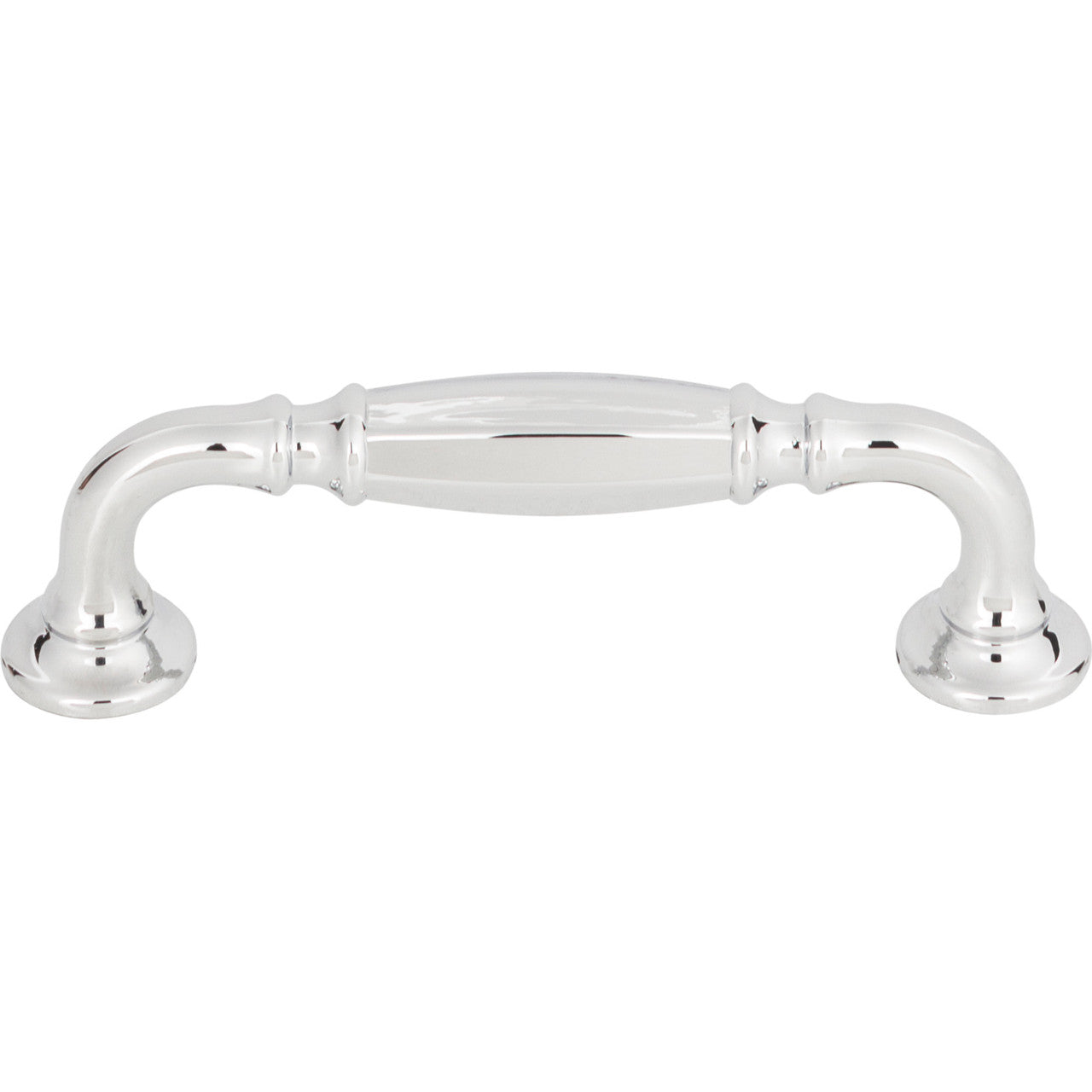 Top Knobs TK1051PC: 3-3/4" cc Barrow D-Handle Cabinet Pull - Polished Chrome