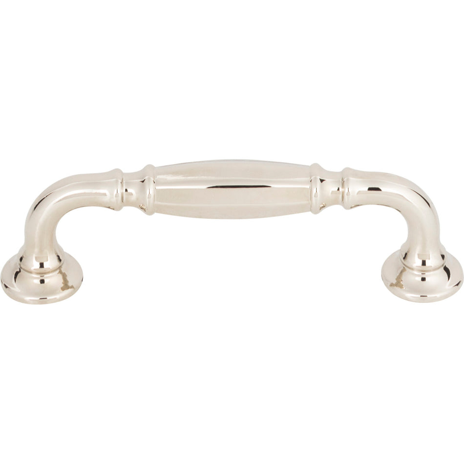 Top Knobs TK1051PN: 3-3/4" cc Barrow D-Handle Cabinet Pull - Polished Nickel