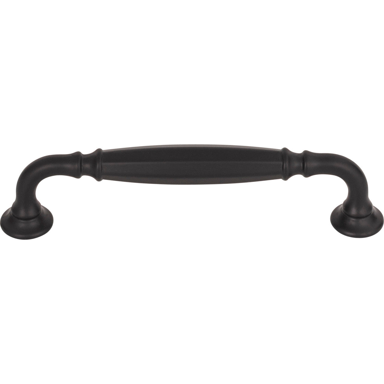 Top Knobs TK1052BLK: 5-1/16" cc Barrow D-Handle Cabinet Pull - Flat Black