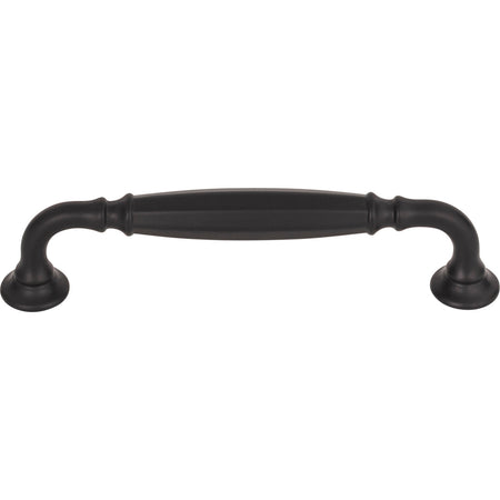 Top Knobs TK1052BLK: 5-1/16" cc Barrow D-Handle Cabinet Pull - Flat Black