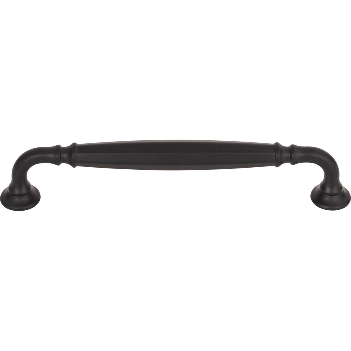 Top Knobs TK1053BLK: 6-5/16" cc Barrow D-Handle Cabinet Pull - Flat Black