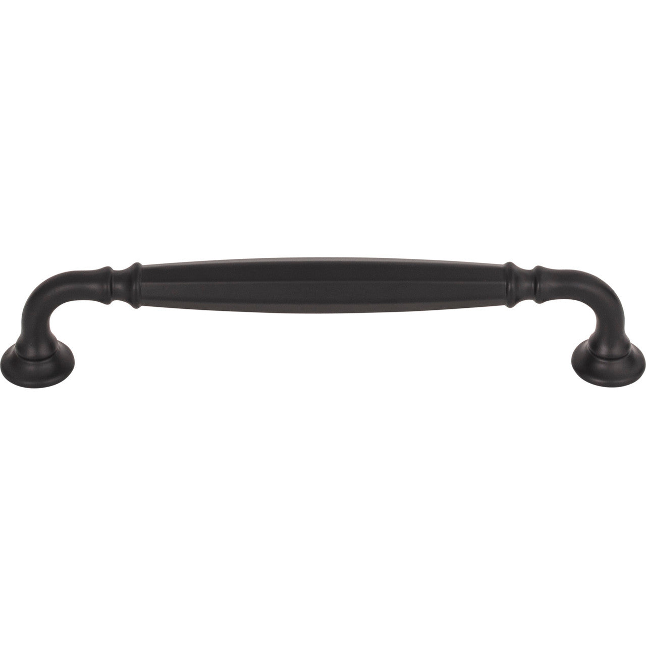 Top Knobs TK1053BLK: 6-5/16" cc Barrow D-Handle Cabinet Pull - Flat Black