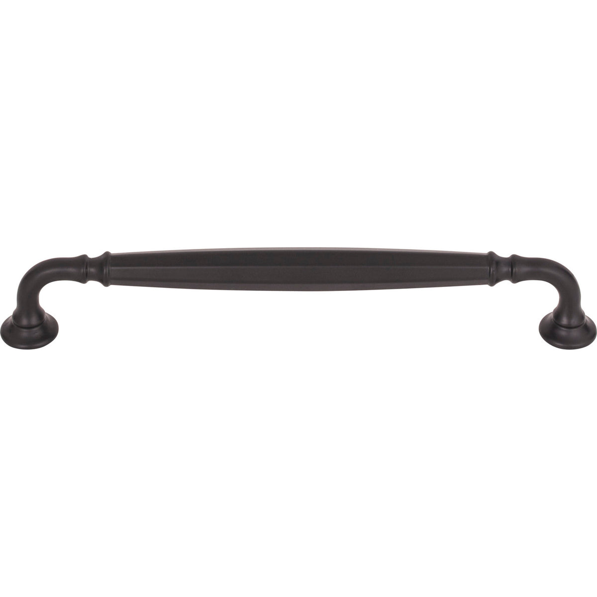 Top Knobs TK1054BLK: 7-9/16" cc Barrow D-Handle Cabinet Pull - Flat Black
