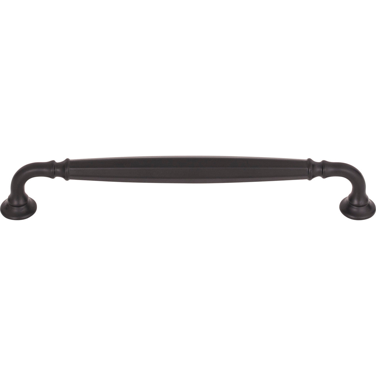 Top Knobs TK1054BLK: 7-9/16" cc Barrow D-Handle Cabinet Pull - Flat Black