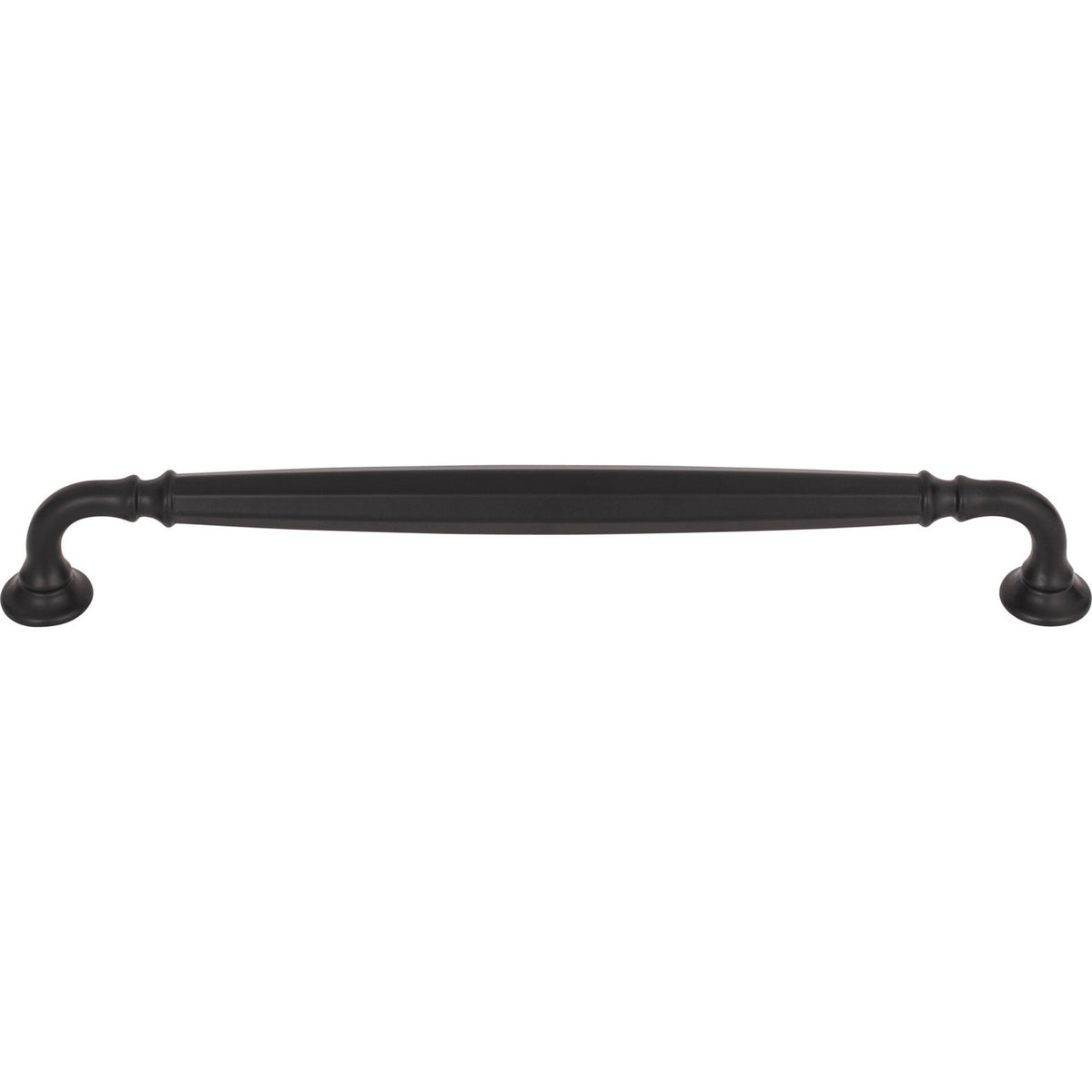 Top Knobs TK1055BLK: 8-13/16" cc Barrow D-Handle Cabinet Pull - Flat Black