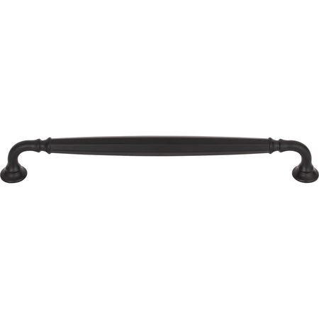 Top Knobs TK1055BLK: 8-13/16" cc Barrow D-Handle Cabinet Pull - Flat Black