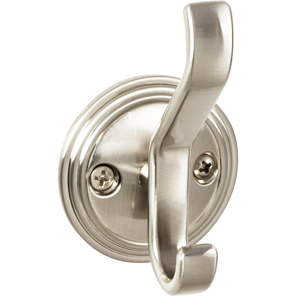 Top Knobs TK1061BSN: Reeded Double Wall Hook - Brushed Satin Nickel