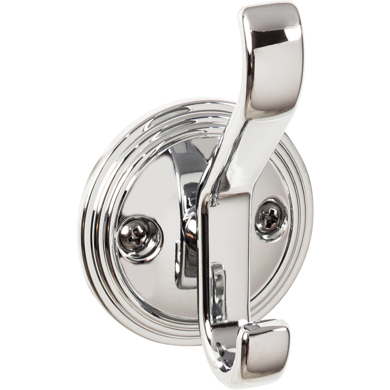 Top Knobs TK1061PC: Reeded Double Wall Hook - Polished Chrome