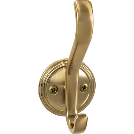 Top Knobs TK1062HB: Reeded Double Wall Hook - Honey Bronze