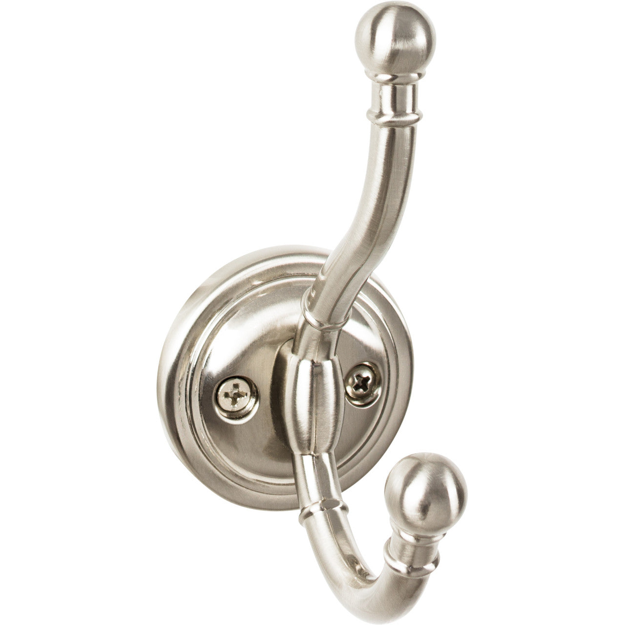 Top Knobs TK1063BSN: Kara Double Wall Hook - Brushed Satin Nickel