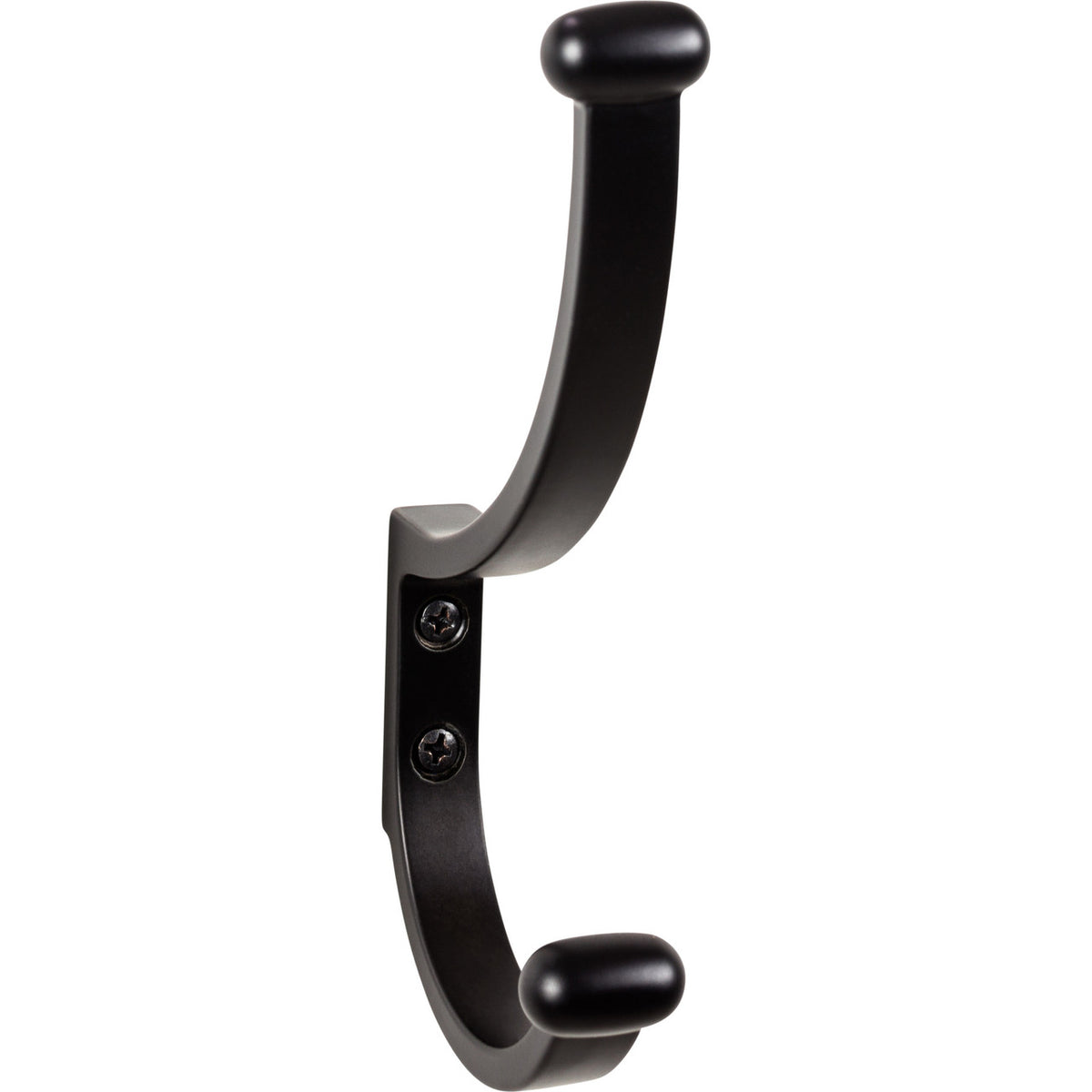 Top Knobs TK1066BLK: Hillmont Double Wall Hook - Flat Black