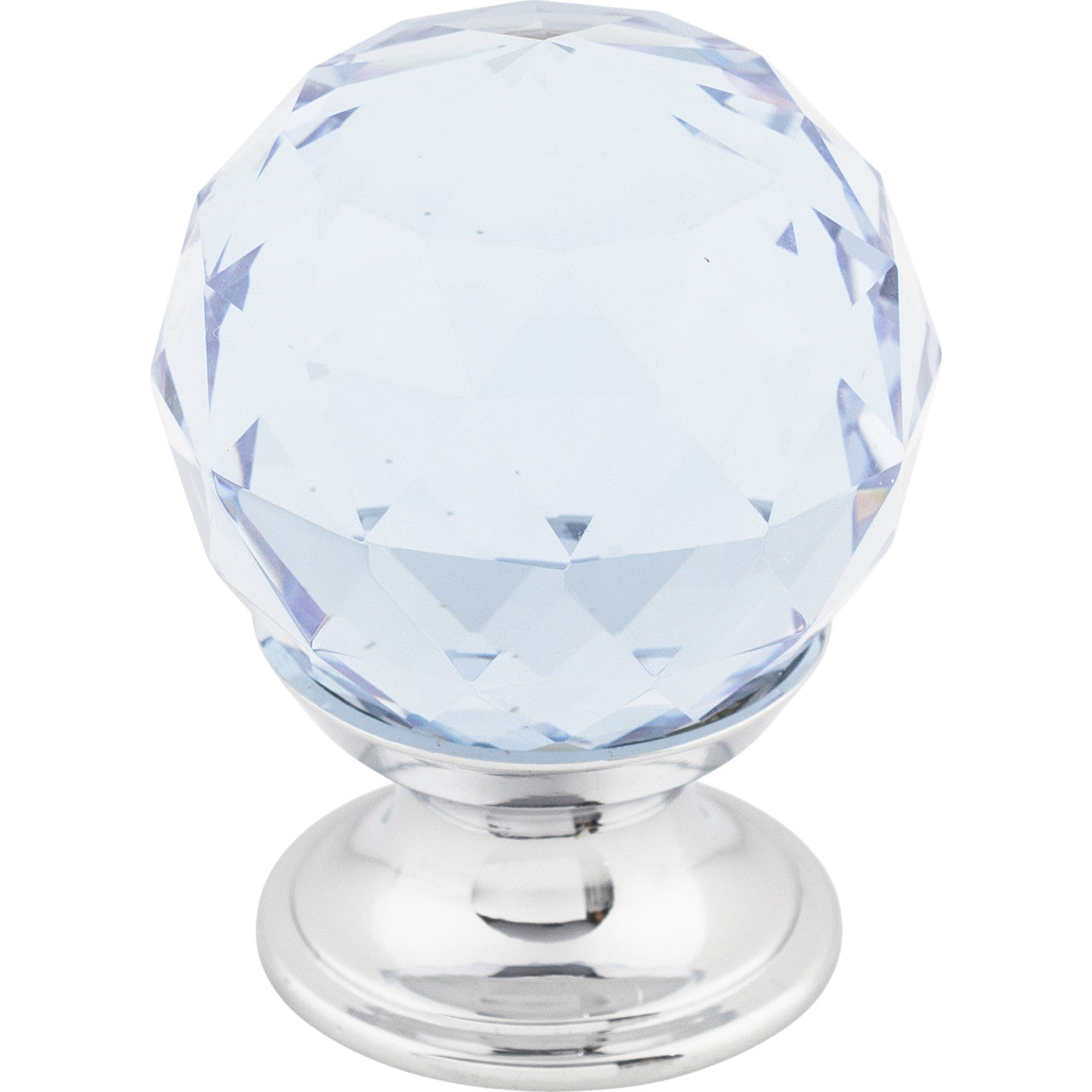 Top Knobs TK113PC: 1-1/8" Crystal Sphere Cabinet Knob - Polished Chrome