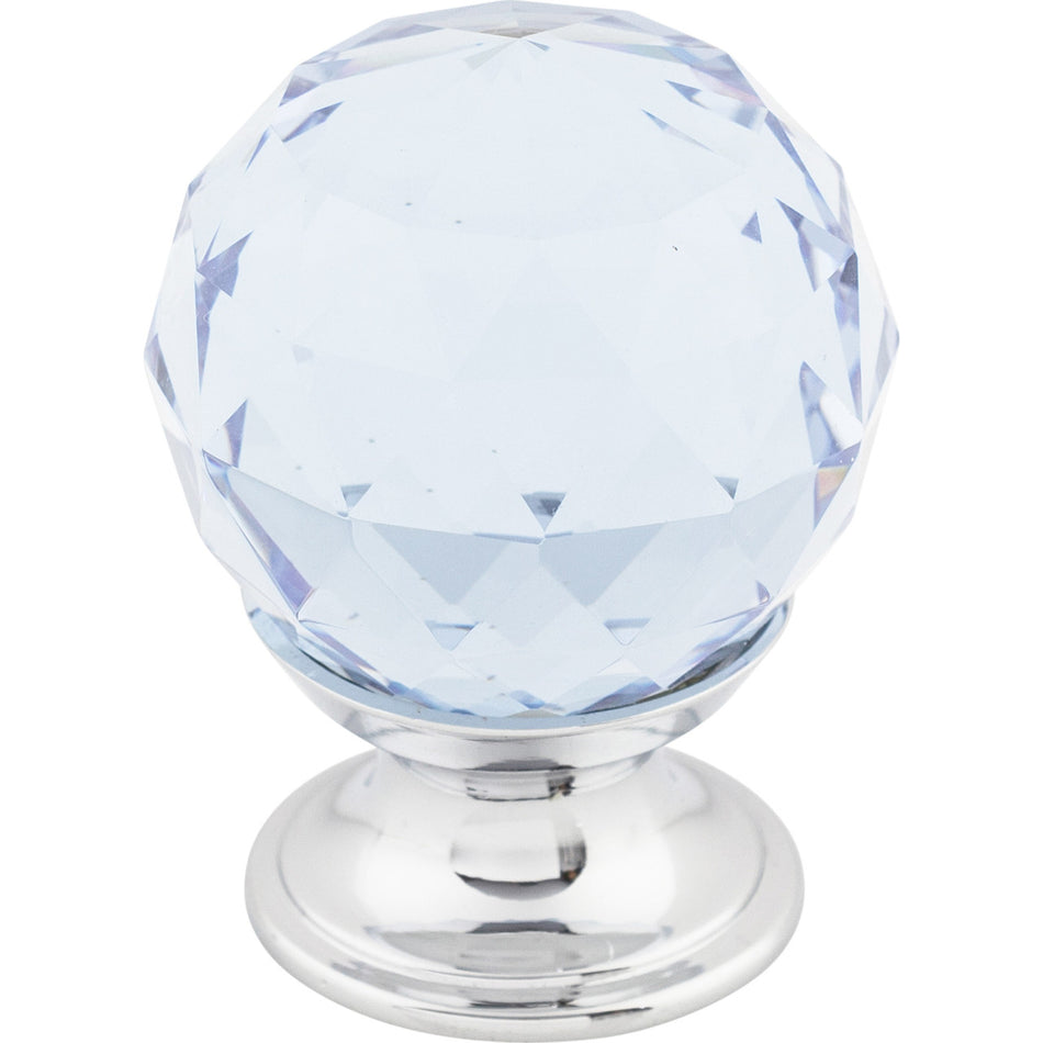 Top Knobs TK113PC: 1-1/8" Crystal Sphere Cabinet Knob - Polished Chrome