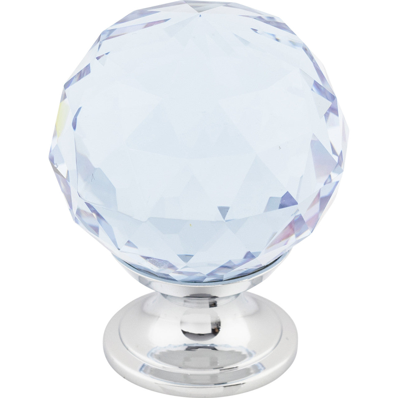Top Knobs TK114PC: 1-3/8" Crystal Sphere Cabinet Knob - Polished Chrome