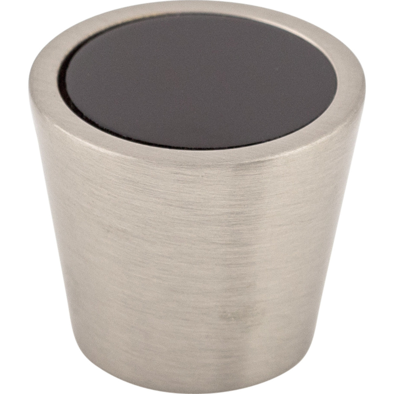 Top Knobs TK130BSN: 13/16" Crystal Tapered Cabinet Knob - Black Crystal/Brushed Satin Nickel