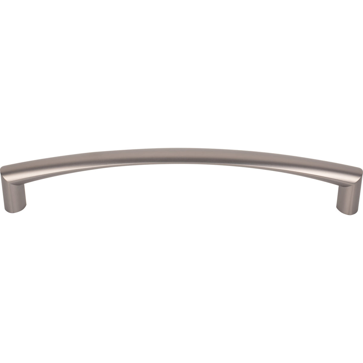 Top Knobs TK141AG: 12" cc Griggs Curved Bar Appliance Pull - Ash Gray