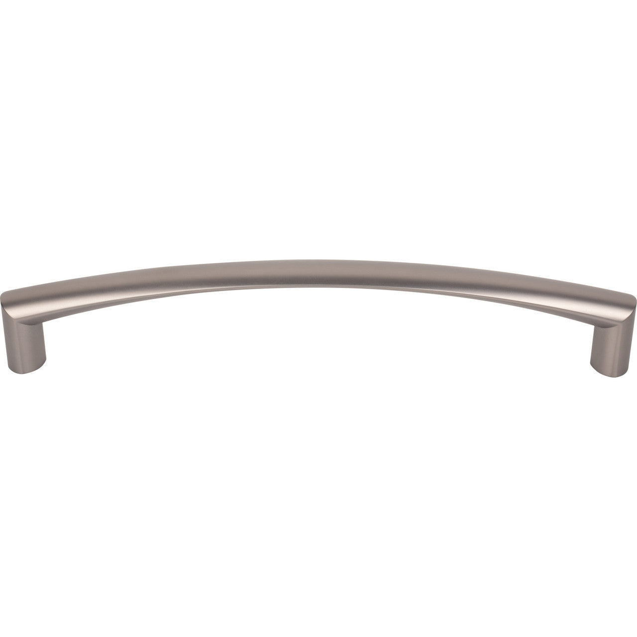 Top Knobs TK141AG: 12" cc Griggs Curved Bar Appliance Pull - Ash Gray