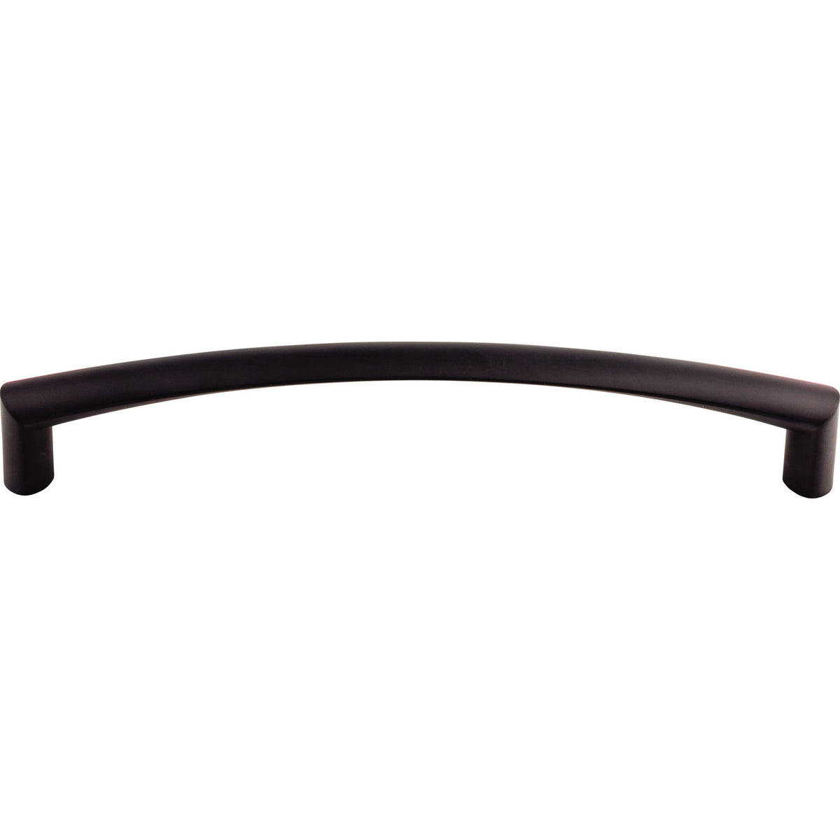 Top Knobs TK141BLK: 12" cc Griggs Curved Bar Appliance Pull - Flat Black