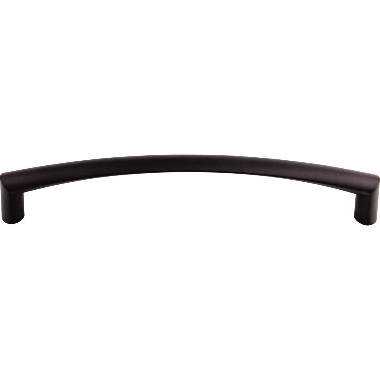 Top Knobs TK141BLK: 12" cc Griggs Curved Bar Appliance Pull - Flat Black