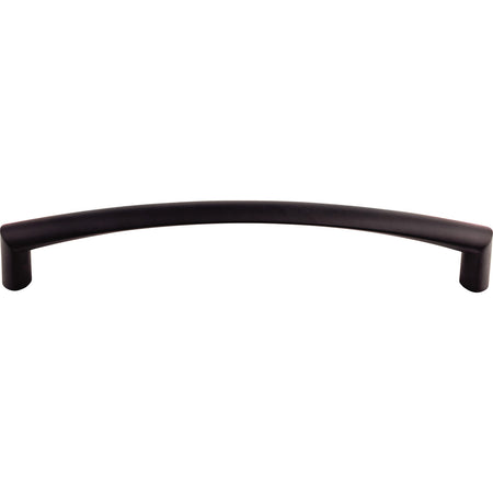 Top Knobs TK141BLK: 12" cc Griggs Curved Bar Appliance Pull - Flat Black