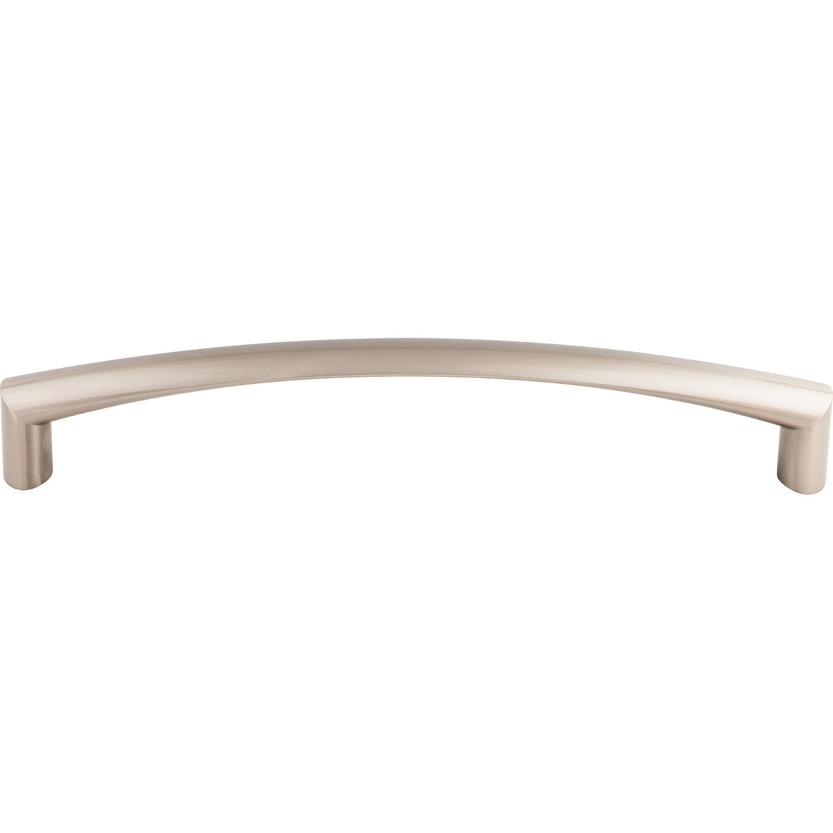Top Knobs TK141BSN: 12" cc Griggs Curved Bar Appliance Pull - Brushed Satin Nickel