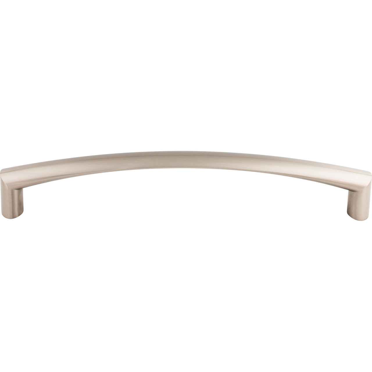 Top Knobs TK141BSN: 12" cc Griggs Curved Bar Appliance Pull - Brushed Satin Nickel