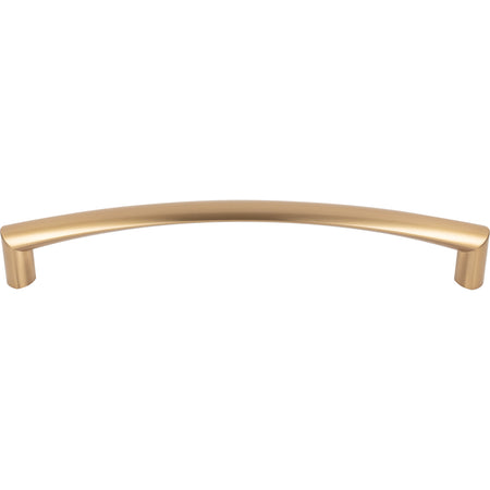 Top Knobs TK141HB: 12" cc Griggs Curved Bar Appliance Pull - Honey Bronze