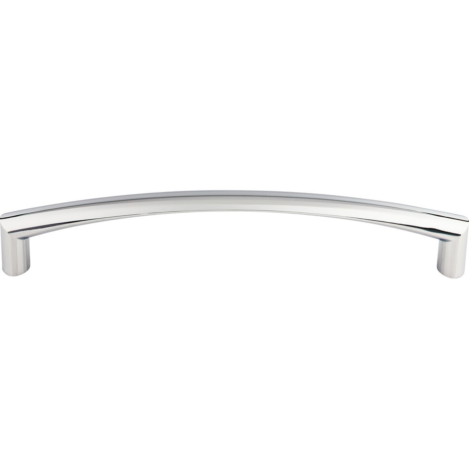 Top Knobs TK141PC: 12" cc Griggs Curved Bar Appliance Pull - Polished Chrome