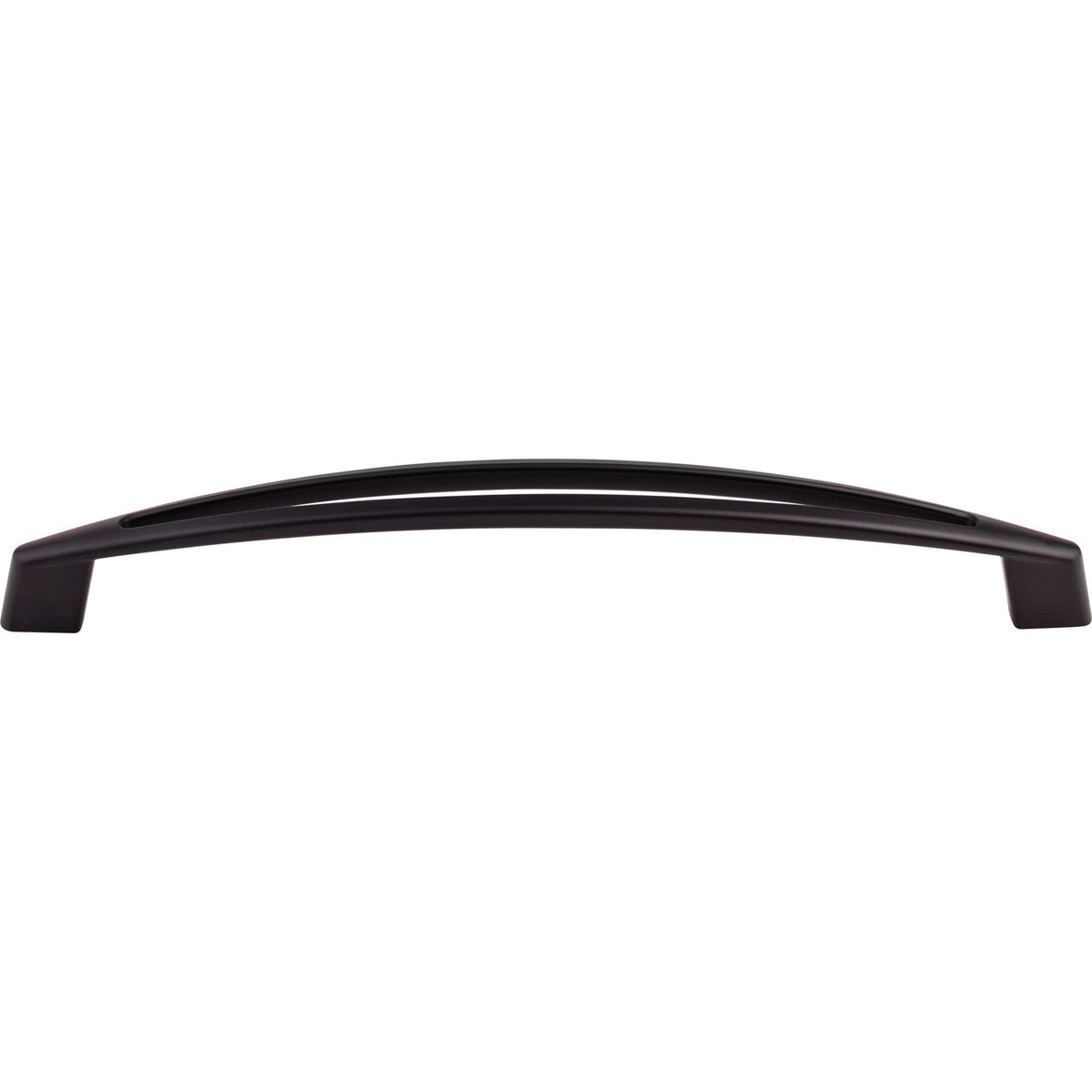 Top Knobs TK147BLK: 12" cc Verona Arch Appliance Pull - Flat Black