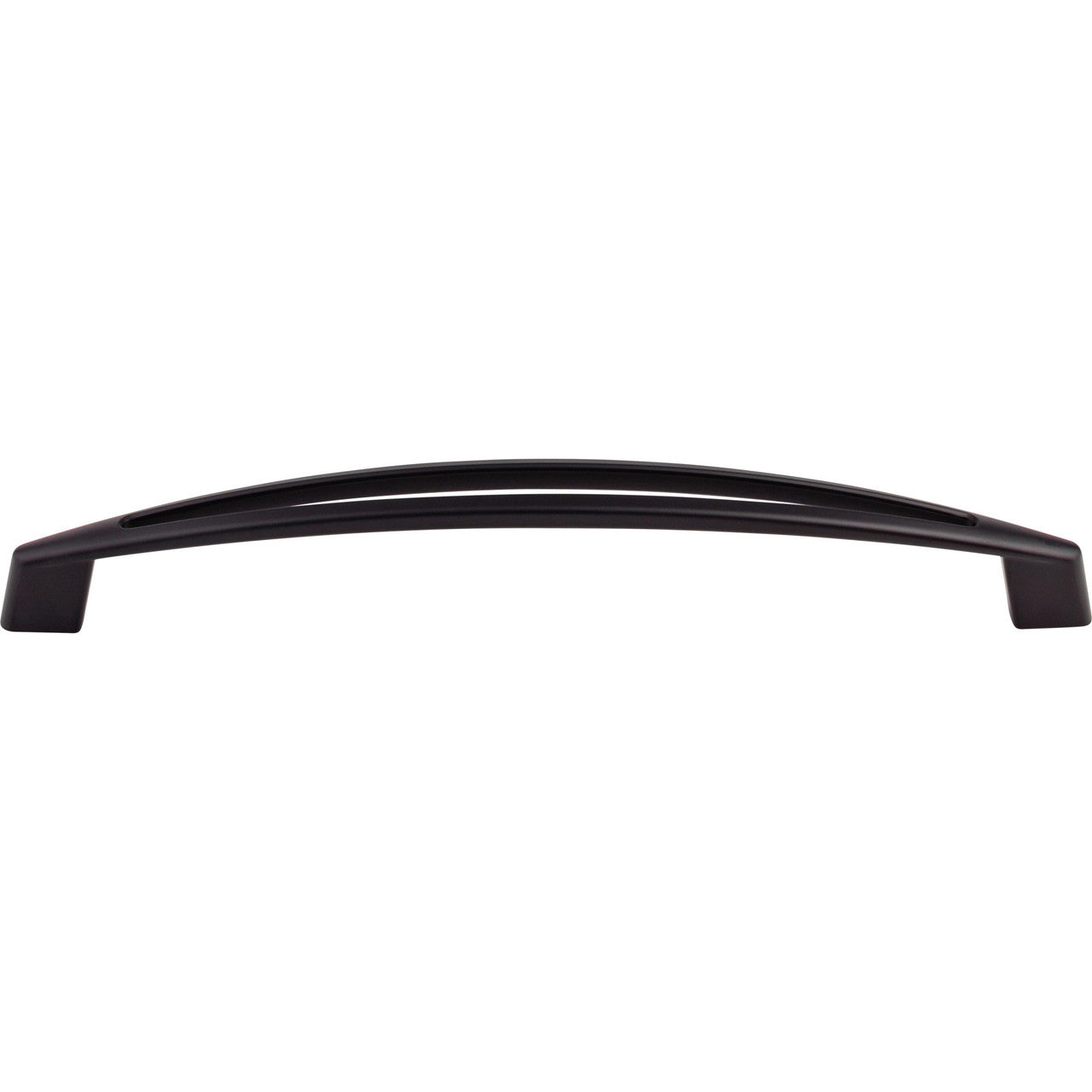 Top Knobs TK147BLK: 12" cc Verona Arch Appliance Pull - Flat Black