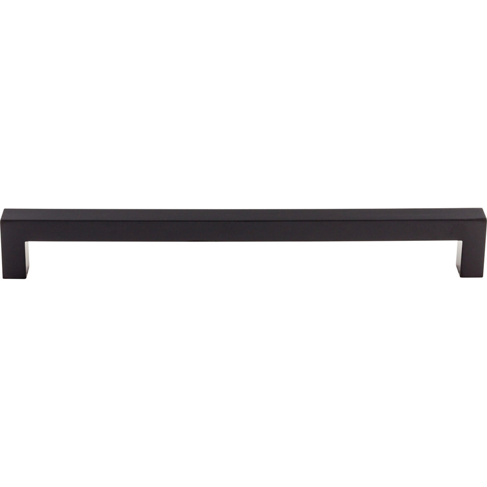 Top Knobs TK164BLK: 12" cc Square Bar Appliance Pull - Flat Black